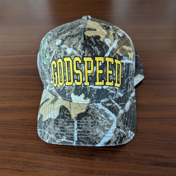 Zach Bryan 2025 Tour Official Godspeed Hat Camo Pattern Print